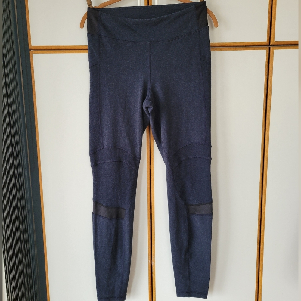 Lululemon Motivate Pants Leggings 8 Inkwell Navy Faux Jeans - Picture 2 of 12